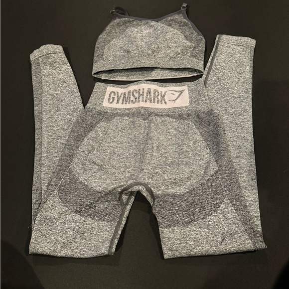 Gymshark Other - Gymshark Flex Seamless Set XS Charcoal Grey High Waist Leggings & Sports Bra